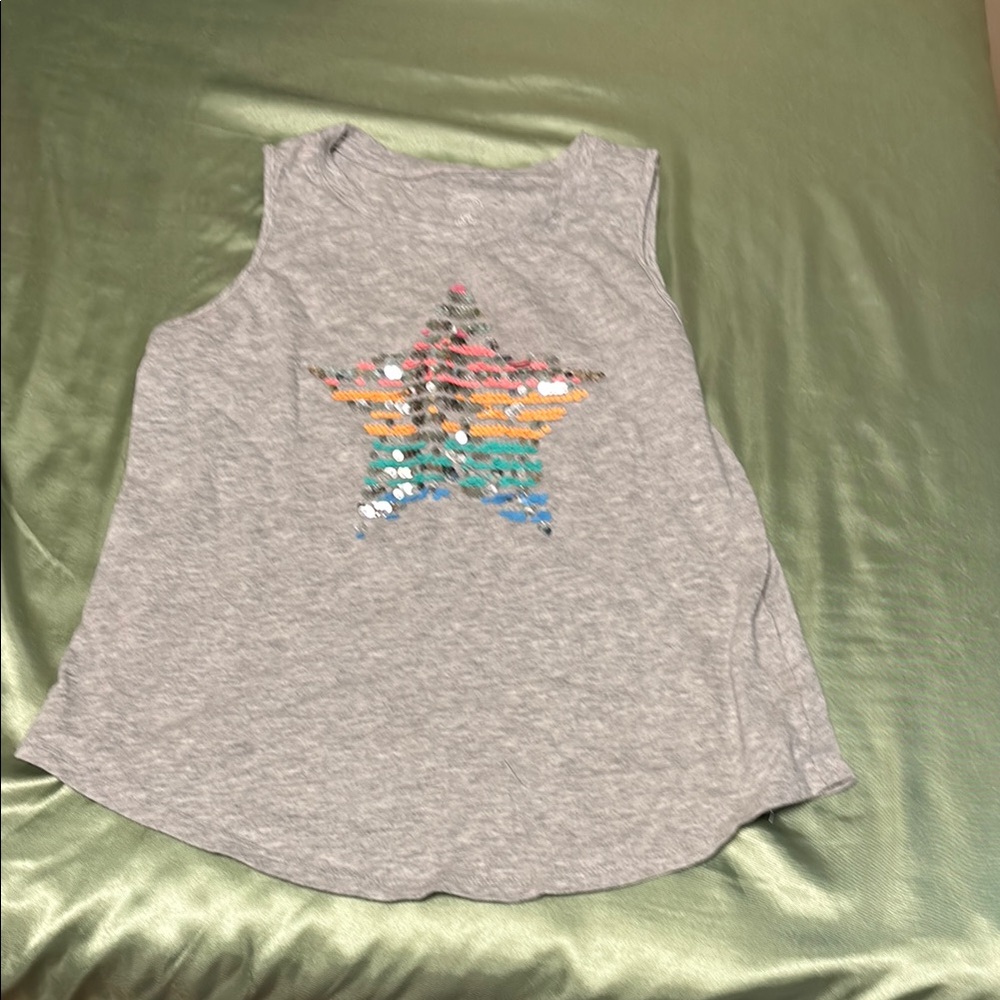 Wonder Nation Gray and Blue Tank Top with Star Design